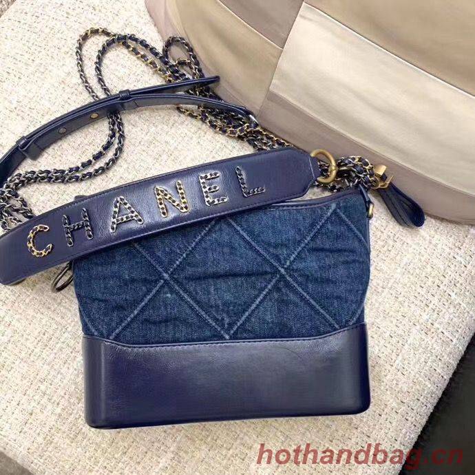 Chanel Gabrielle Small Denim Hobo Bag AS0865 Blue
