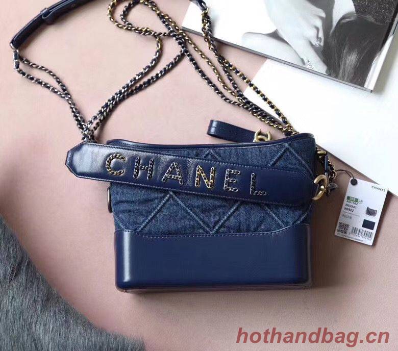 Chanel Gabrielle Small Denim Hobo Bag AS0865 Blue