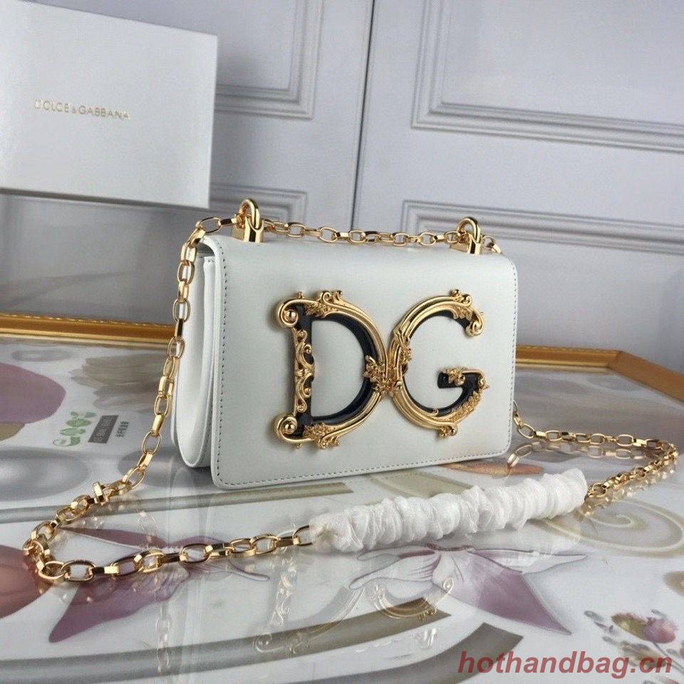 Dolce & Gabbana Original Leather Shoulder Bag BB6315 White