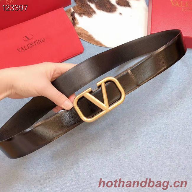 Valentino Original Calf Leather Belt wide 4.0CM 3603 black