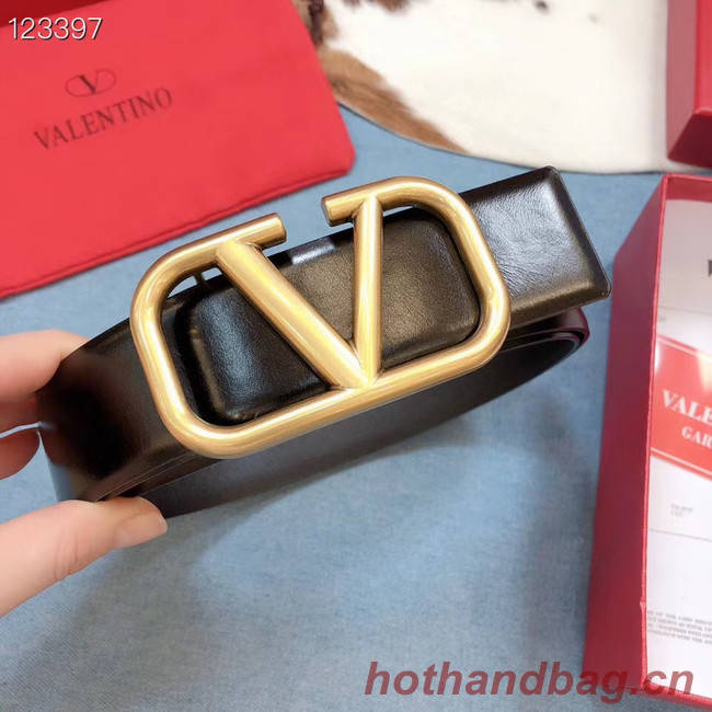 Valentino Original Calf Leather Belt wide 4.0CM 3603 brown