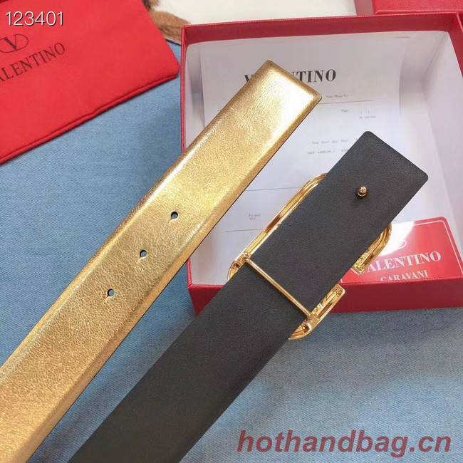 Valentino Original Calf Leather Belt wide 4.0CM 3603 gold