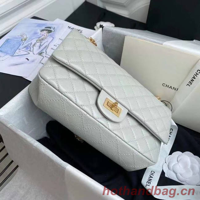 Chanel 2.55 Calfskin Flap Bag A37586 light grey