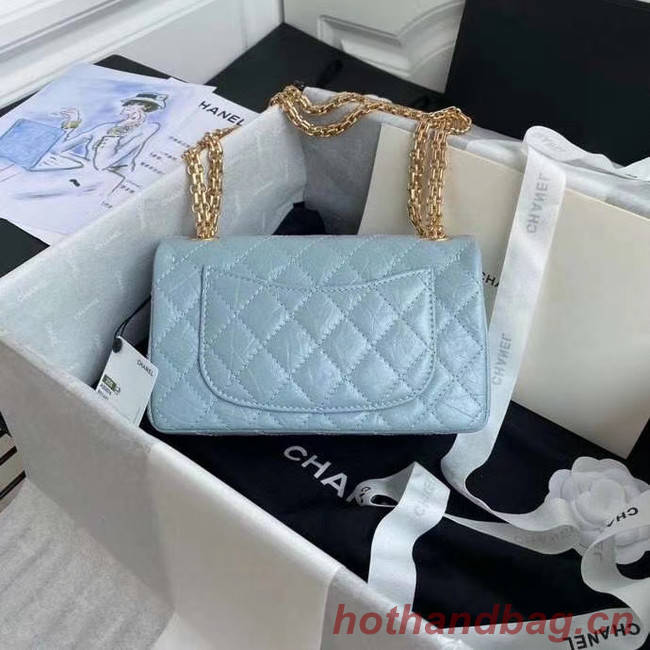 Chanel 2.55 Calfskin Flap Bag A37586 sky blue