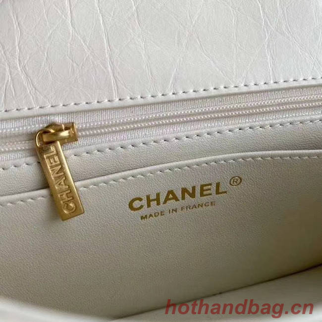 Chanel 2.55 Calfskin Flap Bag A37586 white