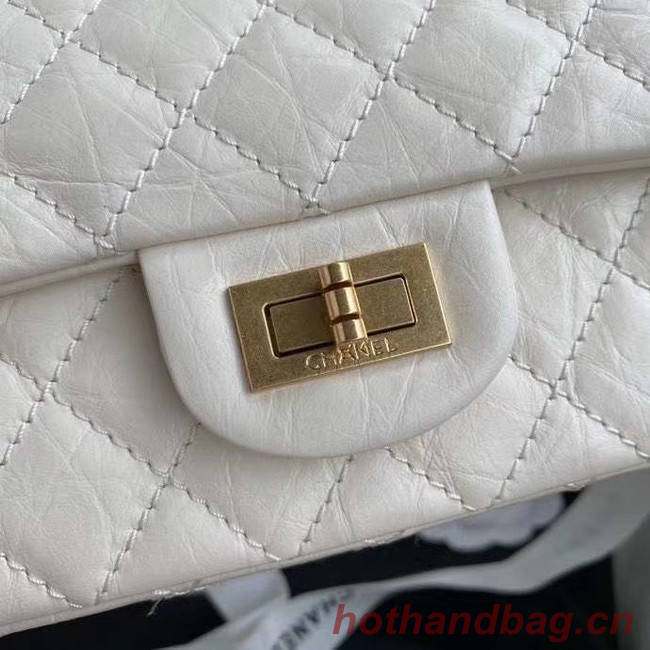 Chanel 2.55 Calfskin Flap Bag A37586 white