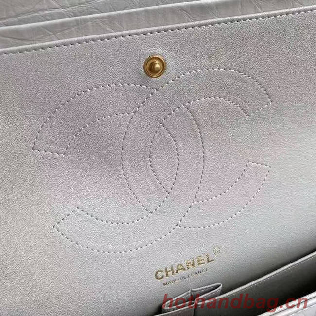 Chanel 2.55 Calfskin Flap Bag A37587 light grey