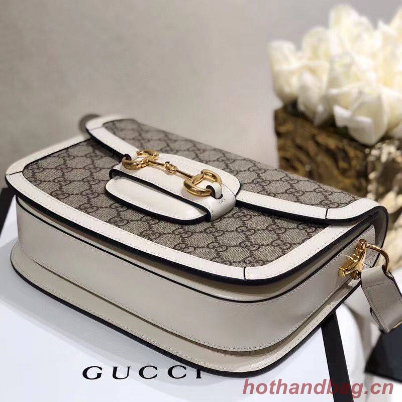 Gucci Horsebit 1955 GG Supreme Bag 602204 White