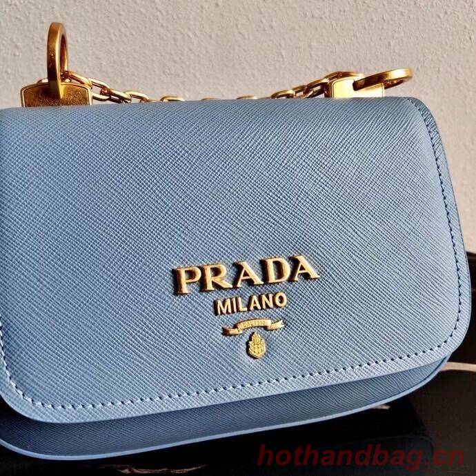 Prada Saffiano leather shoulder bag 2BD275 blue