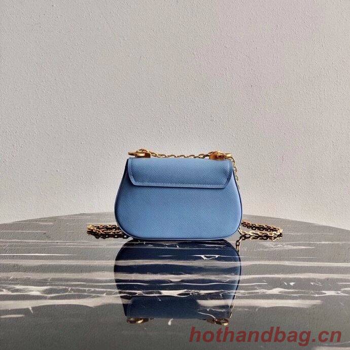 Prada Saffiano leather shoulder bag 2BD275 blue