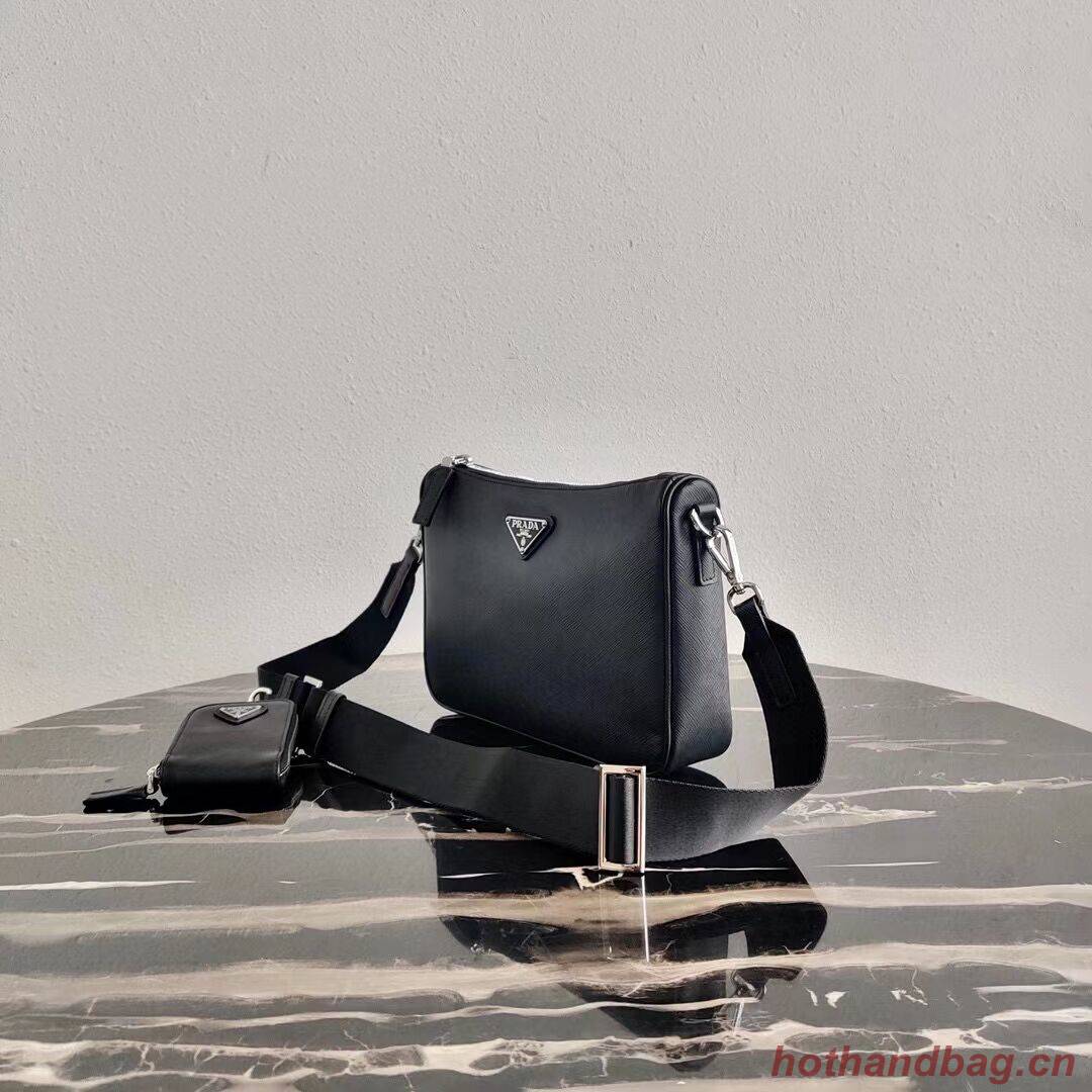 Prada Saffiano leather shoulder bag 2VH113 black