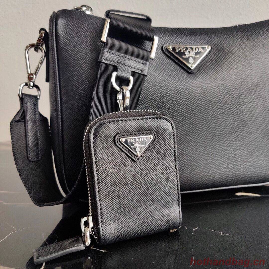 Prada Saffiano leather shoulder bag 2VH113 black