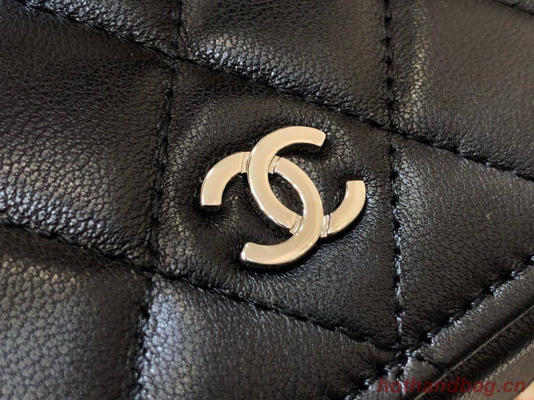 Chanel Original Lather Cosmetic Bag 5961 black