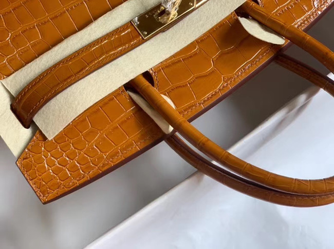 Hermes Birkin Bag Original Leather crocodile HBK35 brown