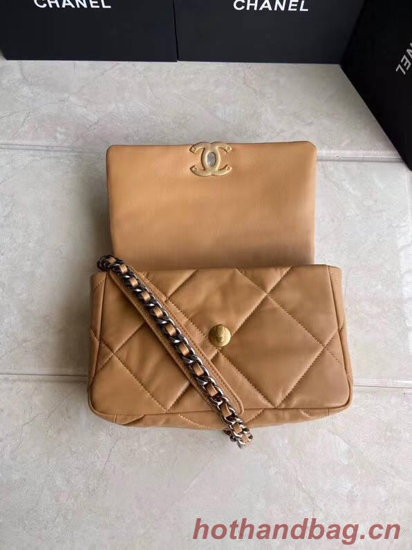 Chanel 19 flap bag AS1160 brown