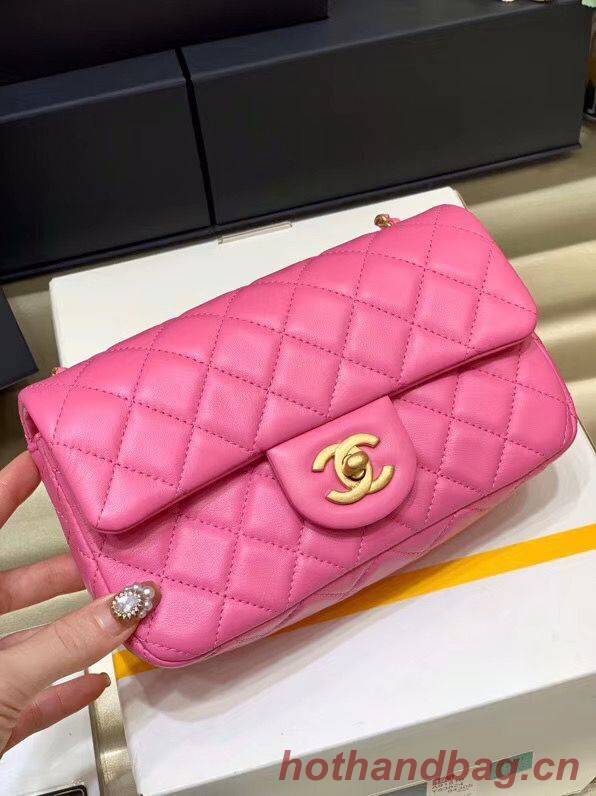 Chanel MINI Flap Bag Original Sheepskin Leather AS1787 Pink