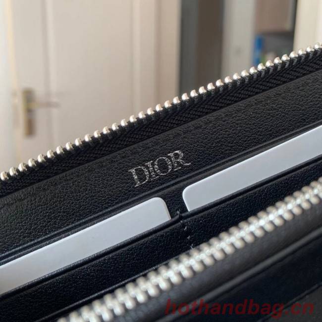 Dior 30 MONTAIGNE Blue Dior Oblique Jacquard ZIPPY wallet S5539