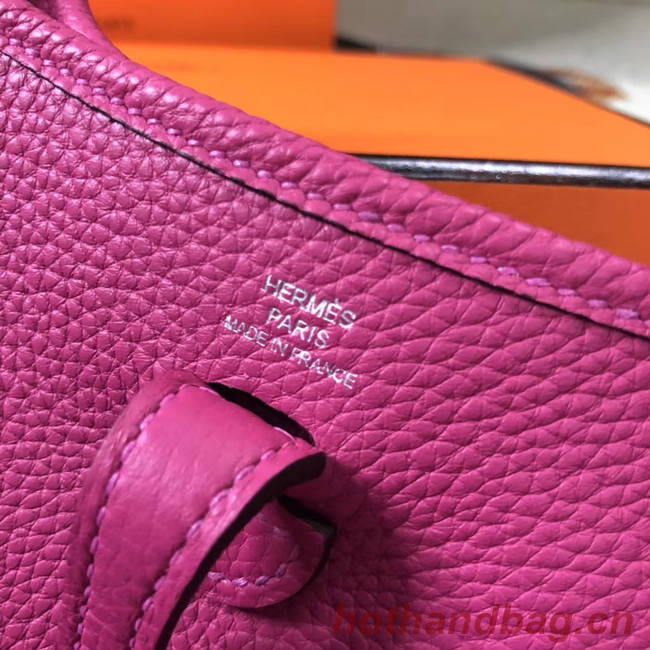 Hermes Evelyne mini 17cm Original Calf Leather Messenger Bag H1187 rose