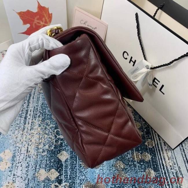 Chanel 19 flap bag AS1162 Burgundy