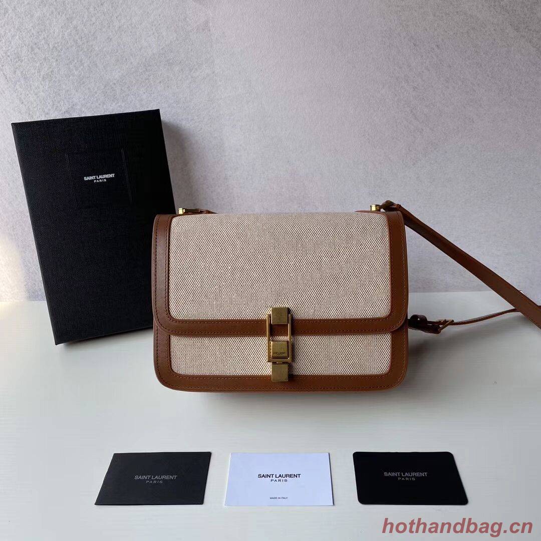 Yves Saint Laurent IN CANVAS AND LEATHER Y650108H Apricot
