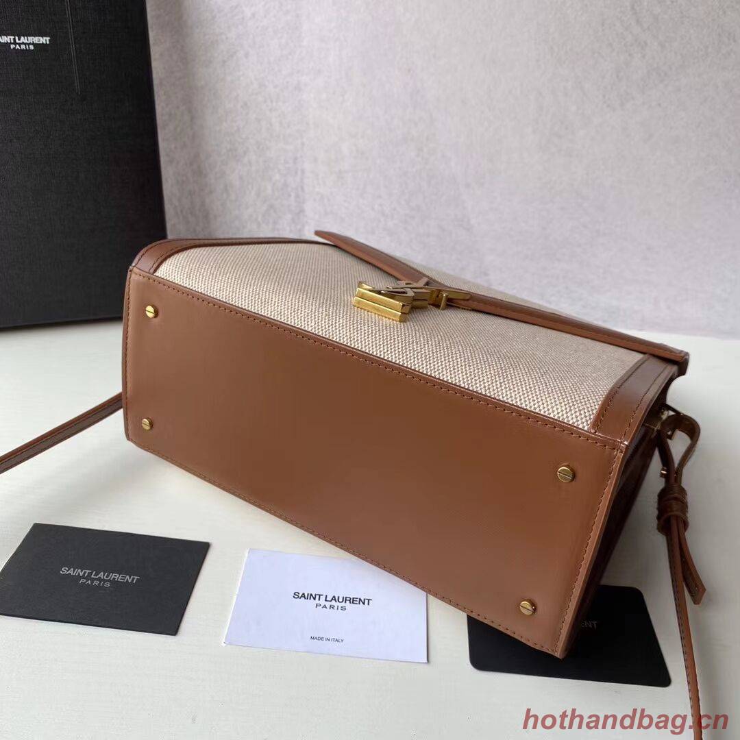 Yves Saint Laurent IN CANVAS AND LEATHER Y650119H Apricot