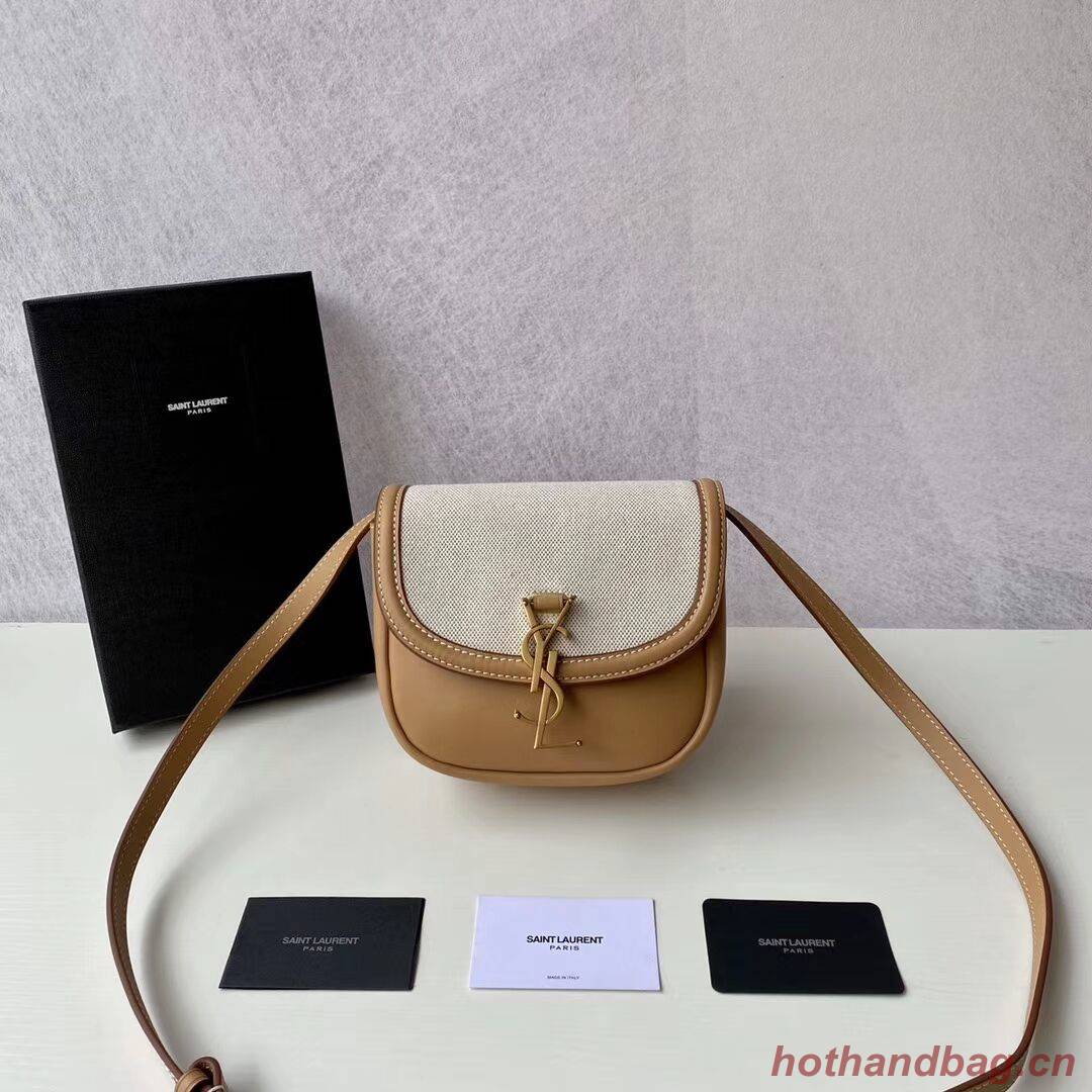 Yves Saint Laurent IN CANVAS AND LEATHER Y650123H Apricot