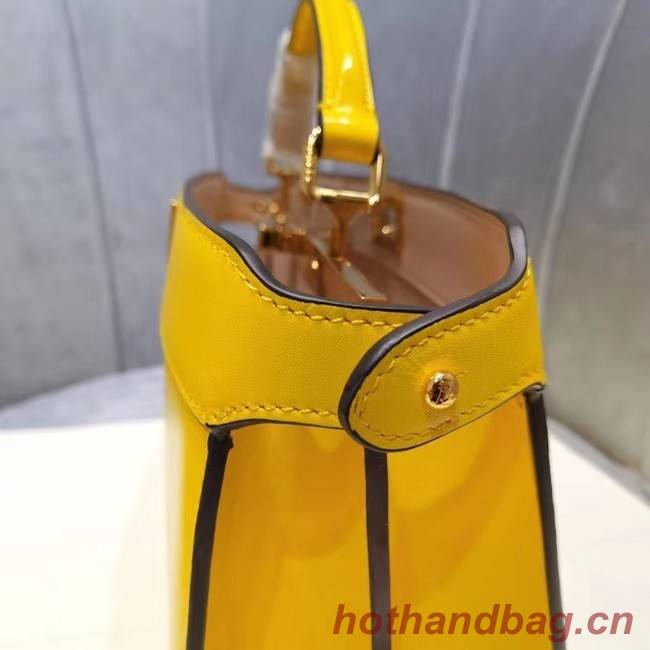 Fendi PEEKABOO ISEEU EAST-WEST leather bag 8BN323A yellow 