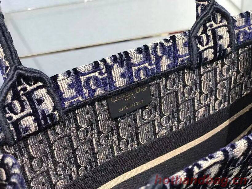 SMALL DIOR BOOK TOTE blue Dior Oblique Embroidered Velvet M1287Z SMALL DIOR BOOK TOTE blue Dior Oblique Embroidered Velvet M1287Z