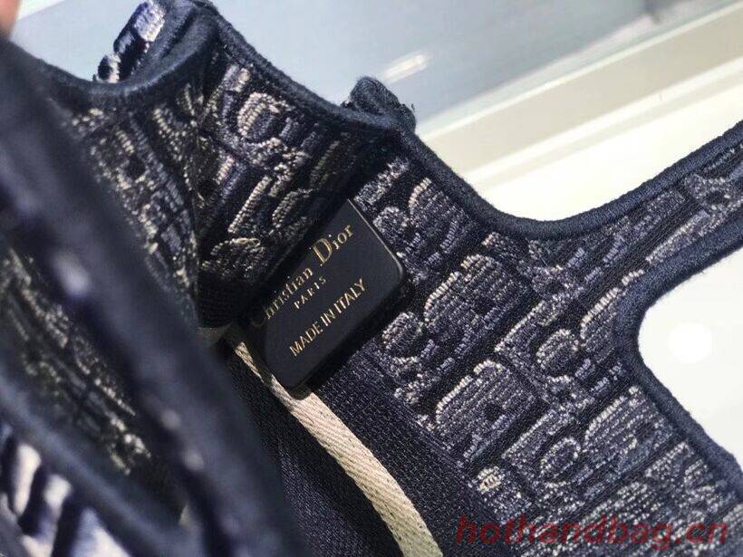 MINI DIOR BOOK TOTE Blue Dior Oblique Embroidered Velvet S5475Z MINI DIOR BOOK TOTE Blue Dior Oblique Embroidered Velvet S5475Z