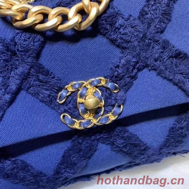 chanel 19 flap bag AS1160 Navy Blue