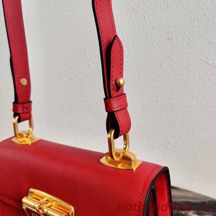 Prada Saffiano leather Prada Symbole bag 1BD270 red