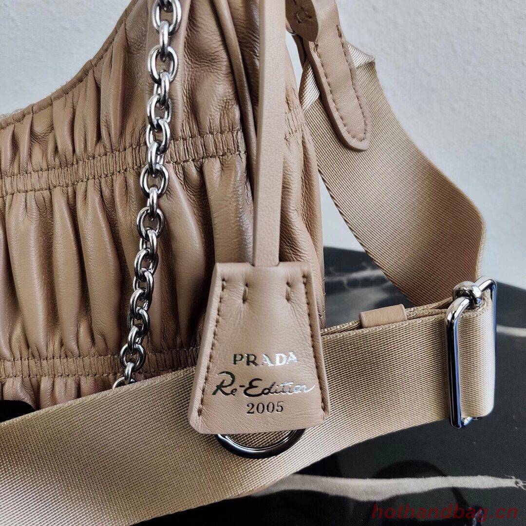 Prada Re-Edition 2005 leather bag 1BH20 Biscuits