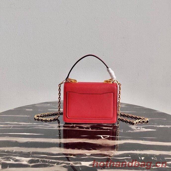 Prada Saffiano leather Prada Symbole bag 1BN021 red