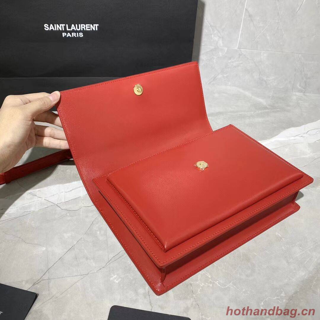 Yves Saint Laurent Calfskin Leather Tote Bag Y634723 Bright red Yves Saint Laurent Calfskin Leather Tote Bag Y634723 Bright red