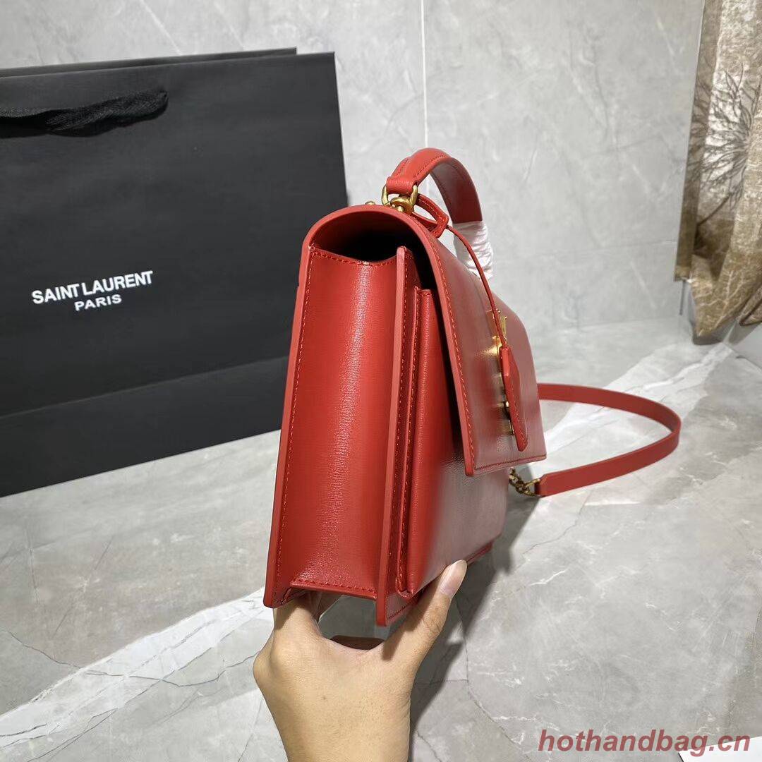 Yves Saint Laurent Calfskin Leather Tote Bag Y634723 Bright red Yves Saint Laurent Calfskin Leather Tote Bag Y634723 Bright red