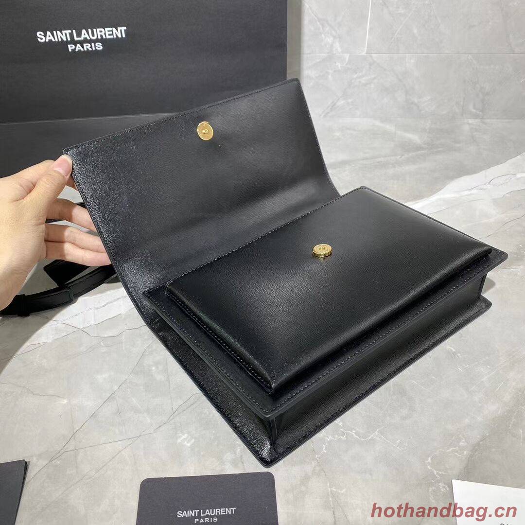 Yves Saint Laurent Calfskin Leather Tote Bag Y634723 black Yves Saint Laurent Calfskin Leather Tote Bag Y634723 black