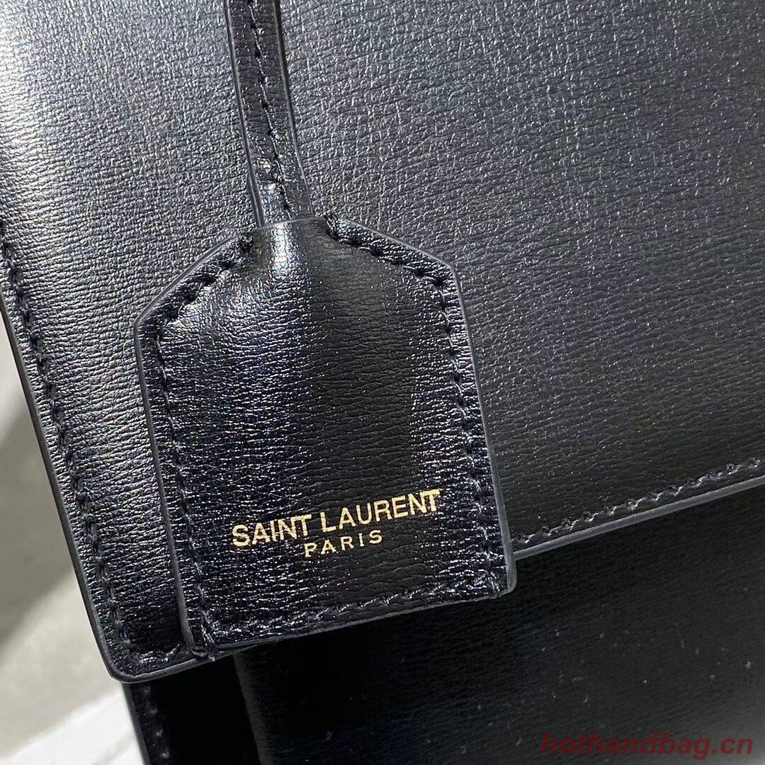 Yves Saint Laurent Calfskin Leather Tote Bag Y634723 black Yves Saint Laurent Calfskin Leather Tote Bag Y634723 black