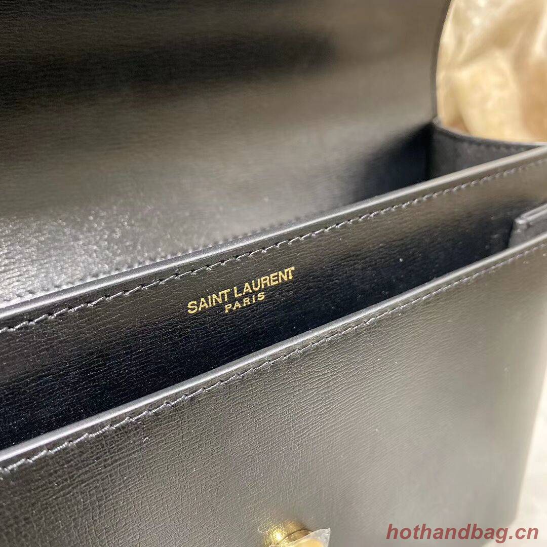 Yves Saint Laurent Calfskin Leather Tote Bag Y634723 black Yves Saint Laurent Calfskin Leather Tote Bag Y634723 black