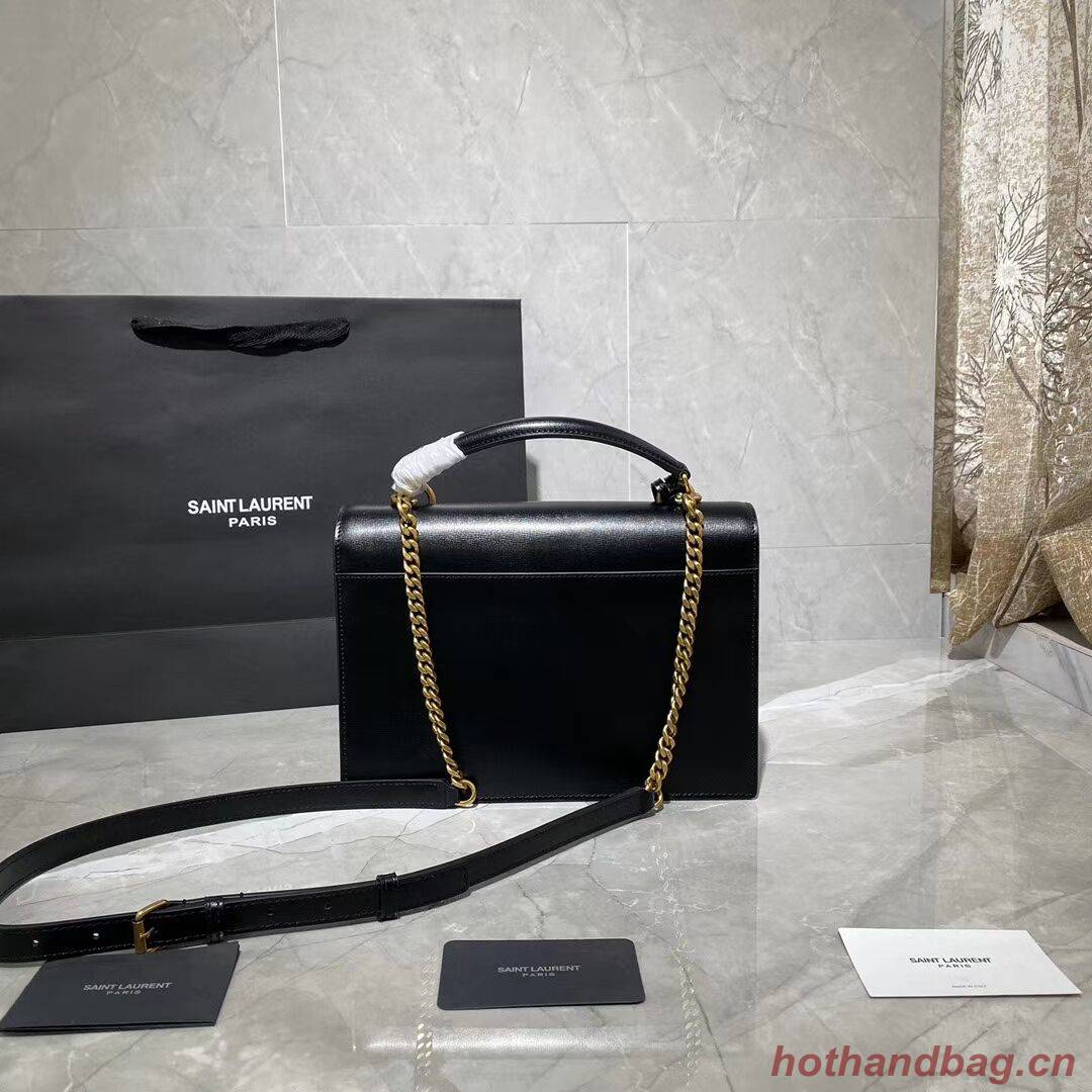 Yves Saint Laurent Calfskin Leather Tote Bag Y634723 black Yves Saint Laurent Calfskin Leather Tote Bag Y634723 black
