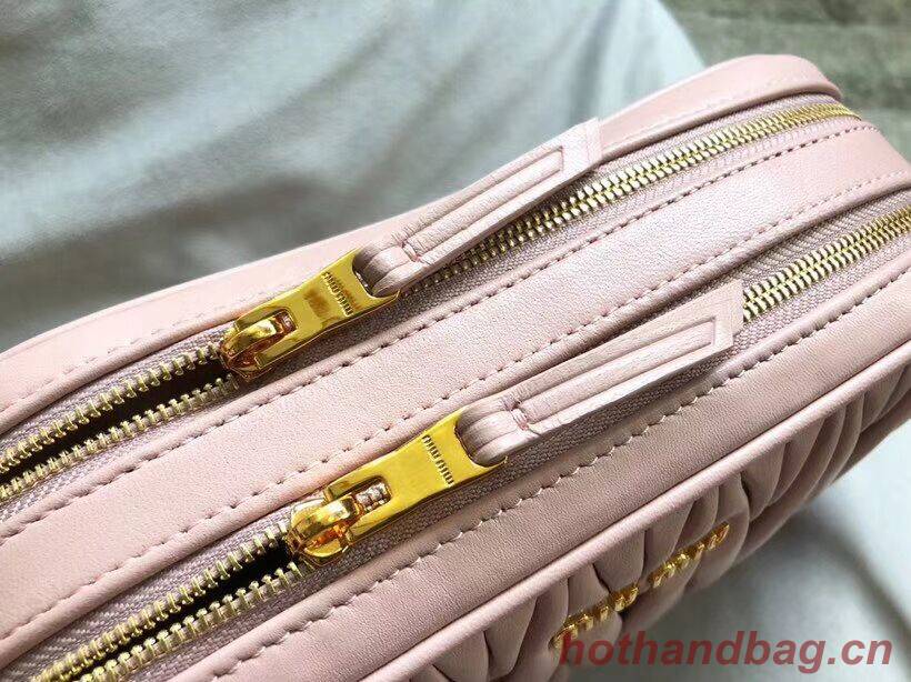 miu miu Matelasse Nappa Leather Shoulder Bag 5BH539A pink