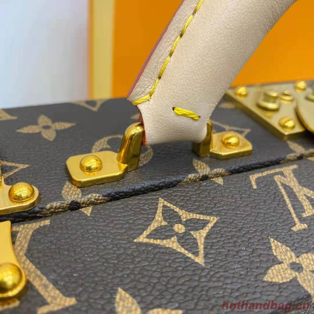 Louis Vuitton Monogram Canvas Treasure Box Original Leather 40688 Brown