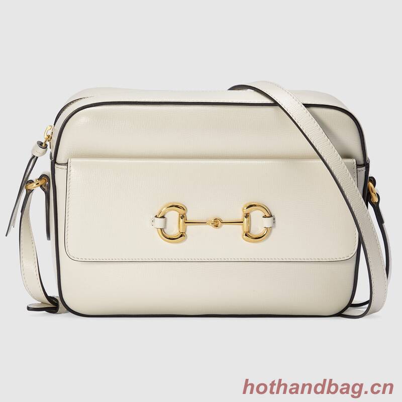 Gucci Horsebit 1955 small shoulder bag 645454 White