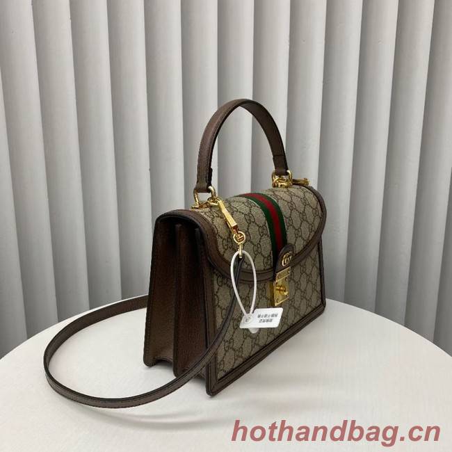 Gucci Ophidia small top handle bag with Web 651055 brown