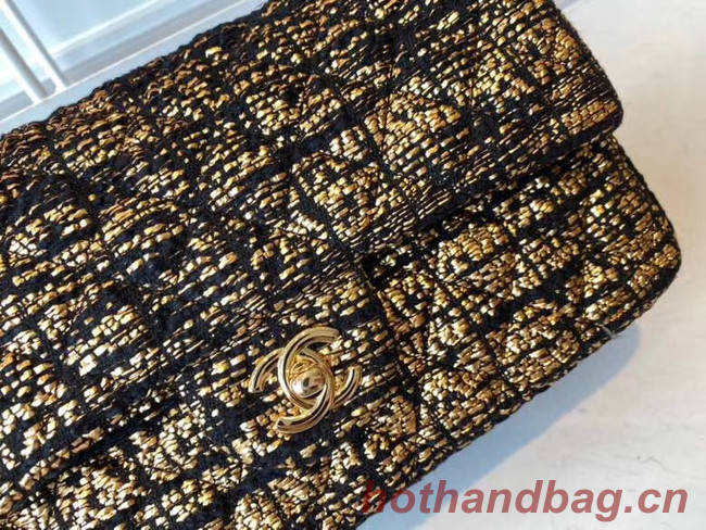 Chanel classic handbag Tweed & Gold-Tone Metal A01112-2