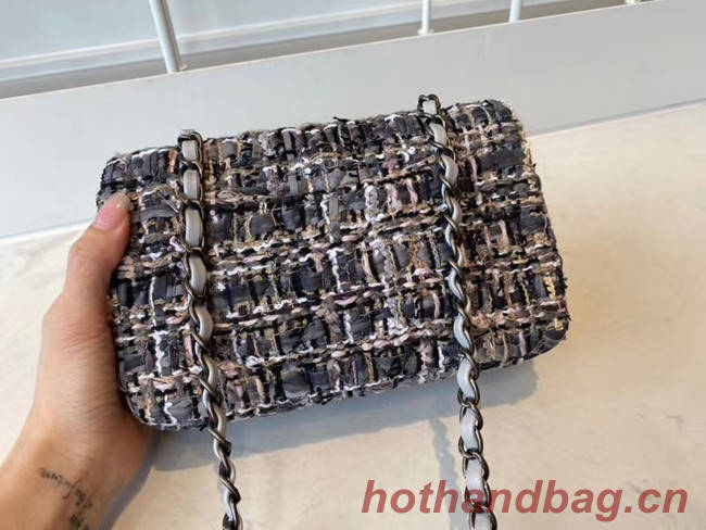 Chanel classic handbag Tweed & silver-Tone Metal A01116-5