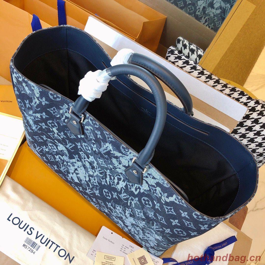 Louis Vuitton Monogram Pastel Nior Grand Sac Denim Bag M57284 Black