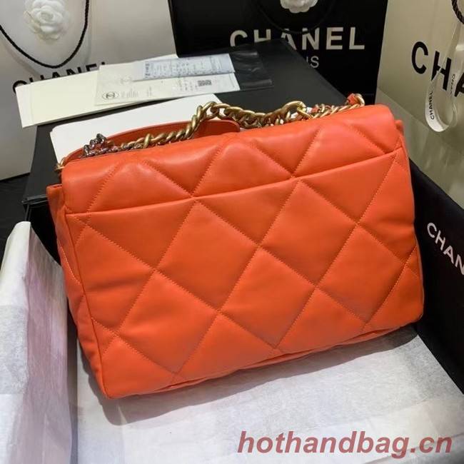 chanel 19 large flap bag AS1162 orange