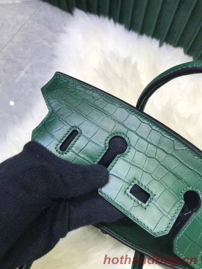 Hermes Birkin Bag Original Leather crocodile togo HBK2530 blackish green