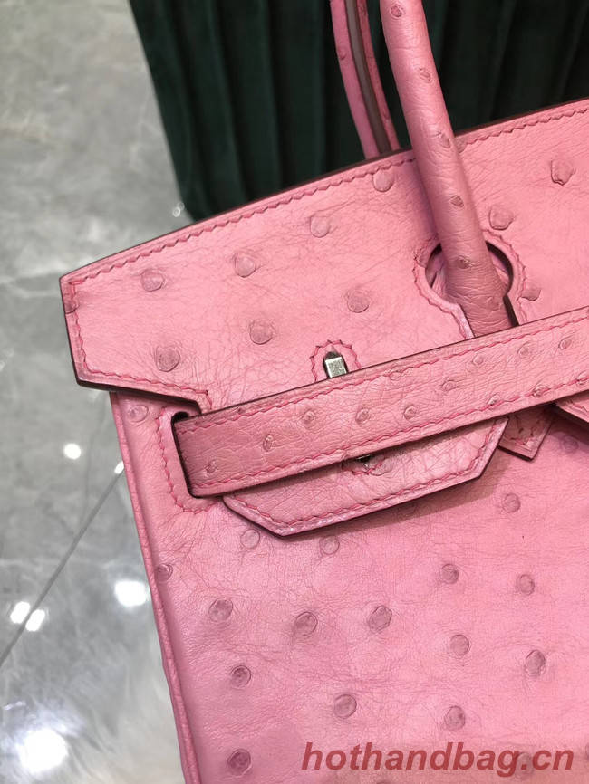 Hermes Birkin Bag Original Leather Ostrich skin HBK2530 pink