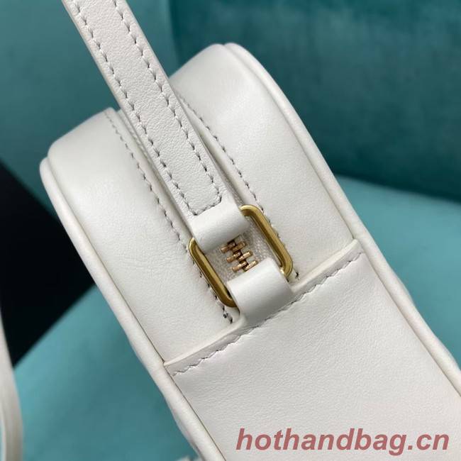 Yves Saint Laurent LOU CAMERA BAG IN QUILTED LEATHER 612544 white